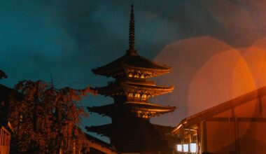 Yasaka Pagoda on a rainy night back in March