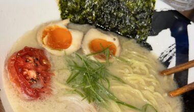 My first attempt at making Tonkotsu Ramen