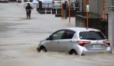 Heavy rain pounds Japan, prompting evacuation alerts, flood warnings