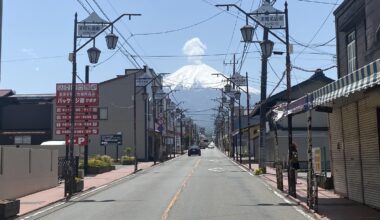 Mt Fuji in Fujiyoshida