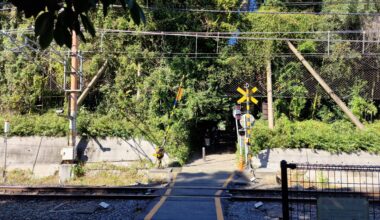 Railway crossing + Railroad (2 pictures)