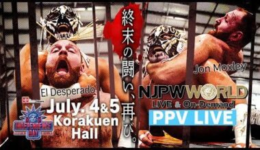 Jon Moxley vs El Desperado: No Disqualification match, New Japan Pro Wrestling - NJPW Music City Mayhem, July 30, 2022