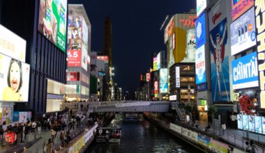 Osaka at night.