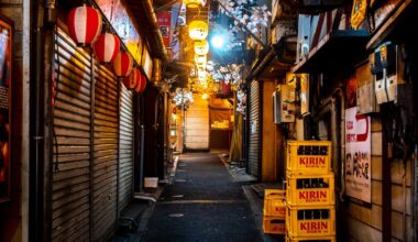 Touristic Omoide Yokocho but in early 2021