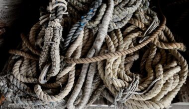 Ropes piled up at a local port [OC] Kanazawa