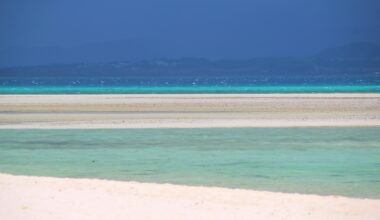 White sands at Kondoi Beach, three years ago today (Okinawa-ken)