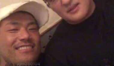 Just a couple of boyfriends (and Uncle Nobu) enjoying some drinks on Instagram Live