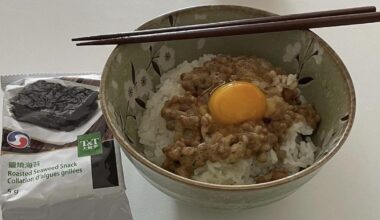 Natto + raw egg + Korean seaweed + rice is the best combination