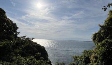 The beautiful view from Enoshima.