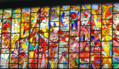 Ji Cheng - Lasting Memory stained glass at the iias Kasugai mall, Japan