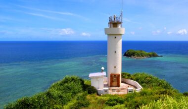 Lighthouse at Hirakubozaki, three years ago today (Okinawa-ken)