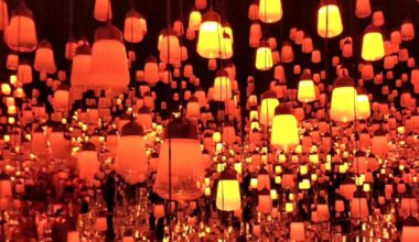 Forest of Resonating Lamps in TeamLab Borderless (December 2019)