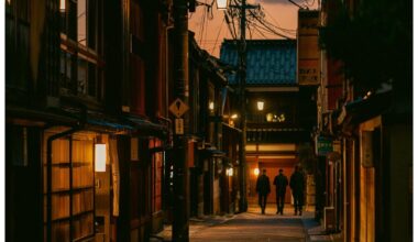 A beautiful evening in the Higashi Chaya District of Kanazawa