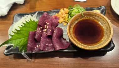 Horse Sashimi from Kumamoto