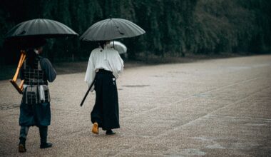 Blades in the rain