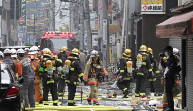 4 injured after suspected gas explosion in Tokyo's Shimbashi district