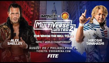 Hiroshi Tanahashi vs Alex Shelley official for Multiverse United 2!