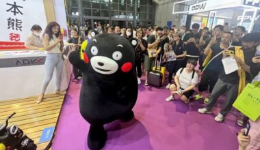 Kumamon on 1st "business trip" to mainland China since COVID