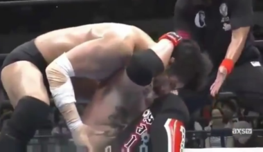 Ending sequence of Katsuyori Shibata vs AJ Styles from G1 Climax 25