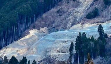 Two years after Atami landslide, dangerous soil mounds exist