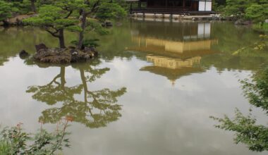 Reflections in the pond at Kinkakuji temple in Kyoto, Japan [OC] [4000x6000]