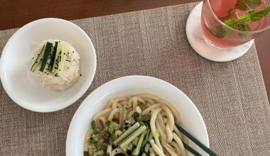 Udon, Rice, & Peach green tea