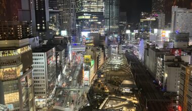 View from our room in Miyashita Park