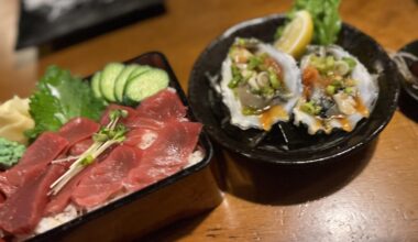 Tuna Don and a side of oysters