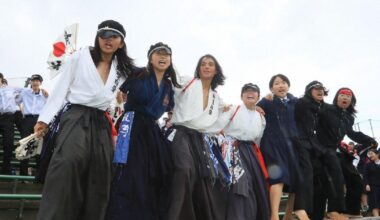 Traditional rough-and-tumble 'bankara' cheering culture striving in northeast Japan - The Mainichi