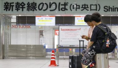 Typhoon Lan lands in western Japan, causes holiday travel disruption