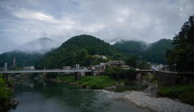 Confluence of the Shirakawa & Hida Rivers - Shirakawa, Gifu (The other Shirakawa, not Shirakawa-go)