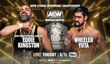 Eddie Kingston will defend the STRONG title against Wheeler Yuta tonight on Dynamite