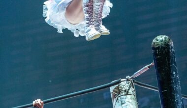 Beautiful shot of Japanese women's wrestling