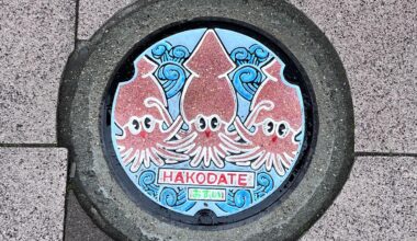 Interesting Manhole Cover in Hakodate, Hokkaido