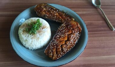 Tried my hand at Nasu Dengaku and Miso soup. it was delicious