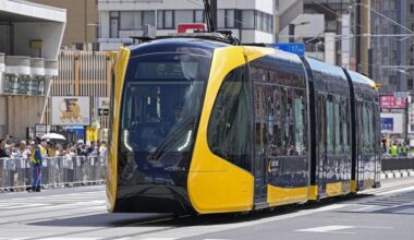 Japan's 1st new tram in 75 years starts operating in Tochigi