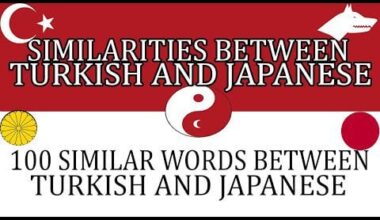 Similarities between Japanese and Turkish