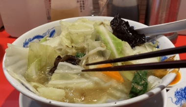 Wok fried veggie ramen at Ebisu Dairyuken in Tokyo