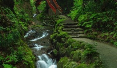 Trail and Bridge to Shiokawa Falls in Kanagawa Prefecture