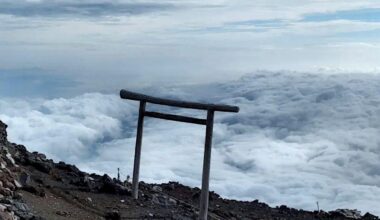 Torii Gate at the Summit of Mt. Fuji