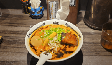 Niku-Mashi Karashibi Miso Ramen from Kikanbo in Kanda