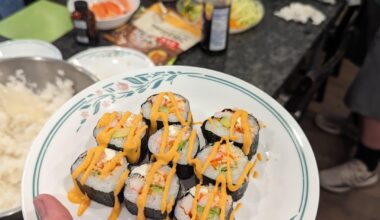 Made some sushi for the first time for my 28th birthday