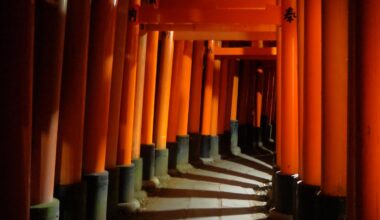 Fushimi Inari at night.