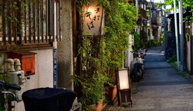 Alley landscapes typical of Japan