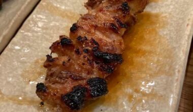 Favorite Summer Food in Japan is extra charred chicken skin.