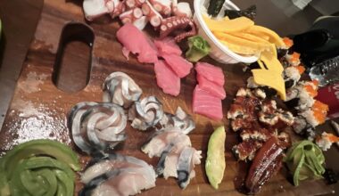 Sushi charcuterie cutting board