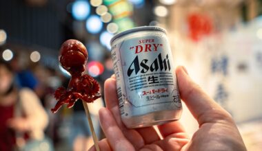 Mid-day snacks at Nishiki Market, Kyoto