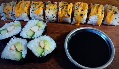 [Homemade] Maki and uramaki sushi rolls, first time making it, was easier than i expected