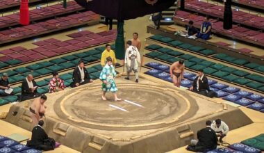 Day 11 Sumo tournament today Tokyo just started. (7 pics)