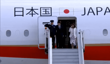 Japanese Prime Minister Fumio Kishida arrives in Delhi for the G20 Summit.